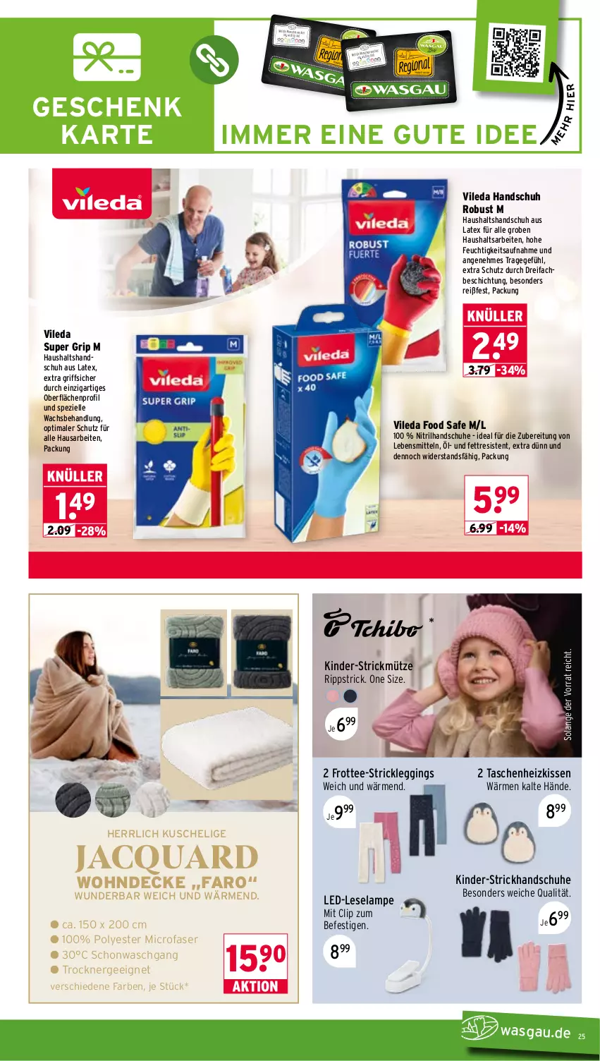 Aktueller Prospekt Wasgau - von 28.09 bis 02.10.2026 - strona 25 - produkty: decke, elle, Ergee, gin, handschuhe, Heizkissen, Kinder, kissen, Lampe, lebensmittel, leggings, Mütze, schuhe, Spezi, Tasche, taschen, tee, Ti, Trockner, vileda