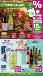 Gazetka promocyjna Wasgau - Gazetka - ważna od 02.10 do 02.10.2026 - strona 1 - produkty: alkohol, angebot, angebote, auer, backwaren, Brei, brot, coupon, drink, eis, elle, energy drink, flasche, Germ, kuchen, mac, Meister, nuss, regal, reis, rwe, Saumagen, Spezi, Ti, wein, weine