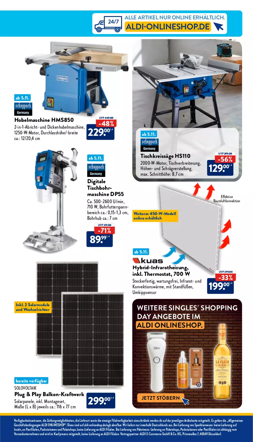 Aktueller Prospekt Aldi Nord - Von Montag - von 06.11 bis 11.11.2023 - strona 35 - produkty: aldi, angebot, angebote, Brei, dell, eis, erde, kraft, LG, Mode, reis, reiss, säge, thermostat, Ti, tisch, Tischbohrmaschine, Tischkreissäge