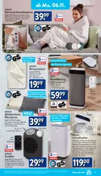 Gazetka promocyjna Aldi Nord - Von Montag - Gazetka - ważna od 11.11 do 11.11.2023 - strona 15 - produkty: akku, ambia, auto, Behälter, bett, decke, dell, eis, ente, fernbedienung, Fußsack, gin, HP, kissen, Luftentfeuchter, Mode, quigg, Ria, sac, schlauch, thermostat, Ti, timer, tisch, ventilator, wasser, wassertank, ZTE