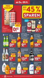 Gazetka promocyjna Aldi Nord - Von Montag - Gazetka - ważna od 11.11 do 11.11.2023 - strona 30 - produkty: black label, blended scotch, blended scotch whisky, dove, drink, dusche, Effect, eis, elle, erfrischungsgetränk, flasche, garnier, getränk, gewürz, gin, johnnie walker, lack, mac, malz, natur, pflegedusche, pils, pilsener, Rauch, reis, rum, saft, scotch, scotch whisky, shampoo, steiner, teller, thomas henry, Ti, tisch, Wahre Schätze, warsteiner, whisky, ZTE, zucker