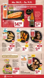 Gazetka promocyjna Aldi Nord - Von Montag - Gazetka - ważna od 11.11 do 11.11.2023 - strona 4 - produkty: aqua, asti, blume, blumen, braten, brot, brustfilet, burgunder, Dinkelvollkornmehl, eis, filet, filets, flasche, fleisch, grauburgunder, grill, hackfleisch, hafer, haferflocken, Heu, korn, Kornbrot, lachs, lachsfilet, lachsfilets, Loose, mehl, Meister, nuss, Ria, rind, rinder, rinderhackfleisch, rouladen, rwe, sonnenblume, sonnenblumen, Sonnenblumenkerne, sonnenblumenkernen, Ti, tisch, wein, Weißwein