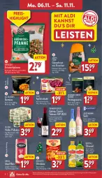 Gazetka promocyjna Aldi Nord - Von Montag - Gazetka - ważna od 11.11 do 11.11.2023 - strona 8 - produkty: aldi, apfel, aus der tiefkühlung, bertolli, beutel, comté, eis, elle, flasche, Gänsebrust, gin, hafer, iglo, jules mumm, kartoffel, kartoffeln, Käse, korn, Mett, mettwurst, mumm, Ofen, Ofenkäse, olive, oliven, olivenöl, oryza, pfanne, reis, rotkohl, rotwein, rouge, rougette, sauce, sekt, teller, Ti, tiefpreis, veltins, wein, wurst, ZTE