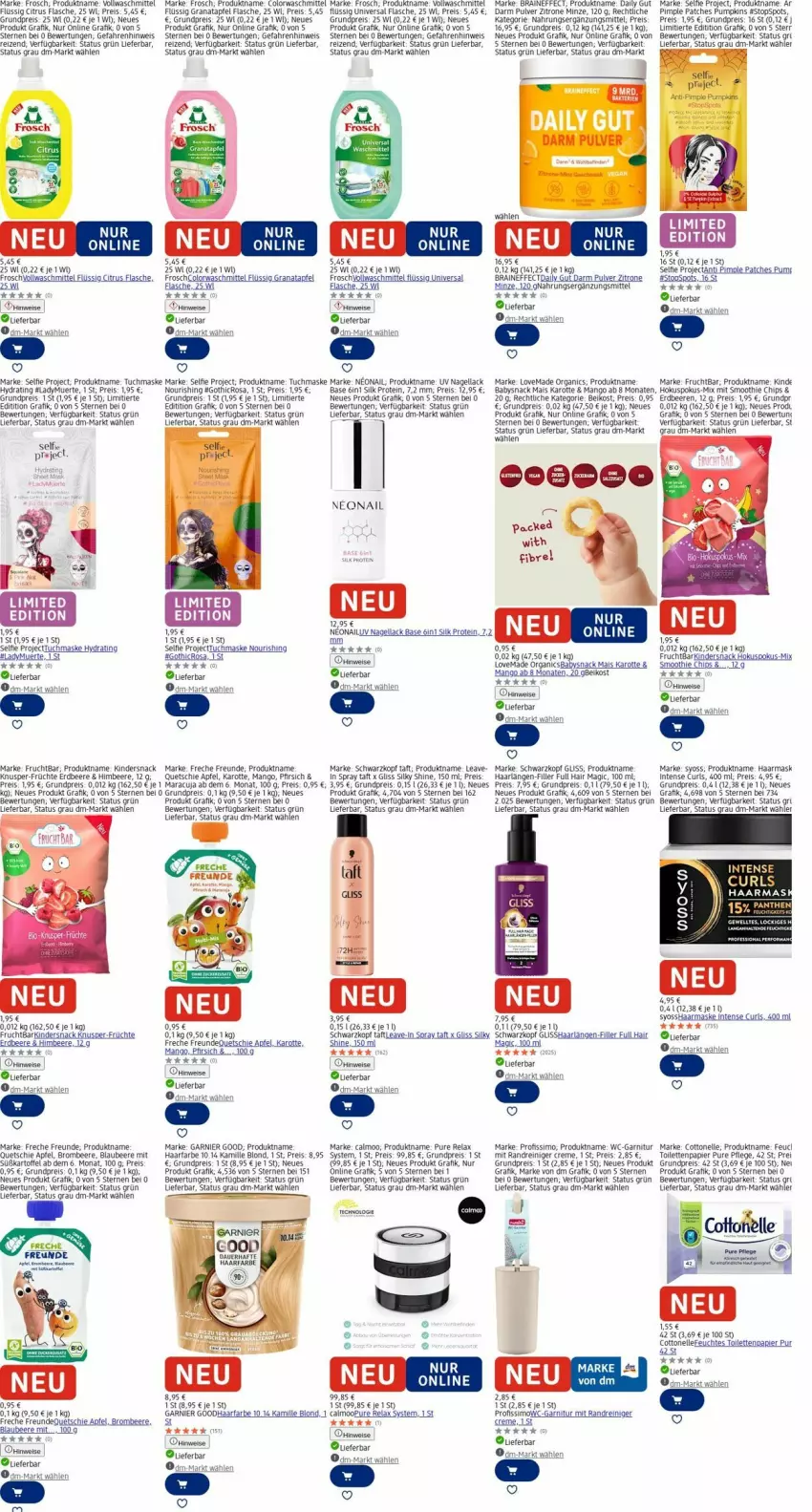 Aktueller Prospekt Dm Drogerie - Prospekte - von 15.09 bis 24.09.2025 - strona 1 - produkty: akku, apfel, auer, beere, beeren, Blaubeer, blaubeere, brombeere, chips, citrus, colorwaschmittel, cottonelle, creme, Effect, eis, elle, erdbeere, erdbeeren, flasche, freche freunde, Frosch, frucht, früchte, garnier, garnitur, gliss, grana, granatapfel, himbeer, himbeere, Kamill, kamille, kartoffel, Kinder, lack, mais, mango, maracuja, Maske, minze, Nagellack, papier, pfirsich, Profissimo, Rana, reiniger, reis, rel, schwarzkop, schwarzkopf, sim, smoothie, snack, syoss, Taft, tee, Ti, toilettenpapier, tuc, tuchmaske, vollwaschmittel, waschmittel, wc-garnitur, Yo, zitrone