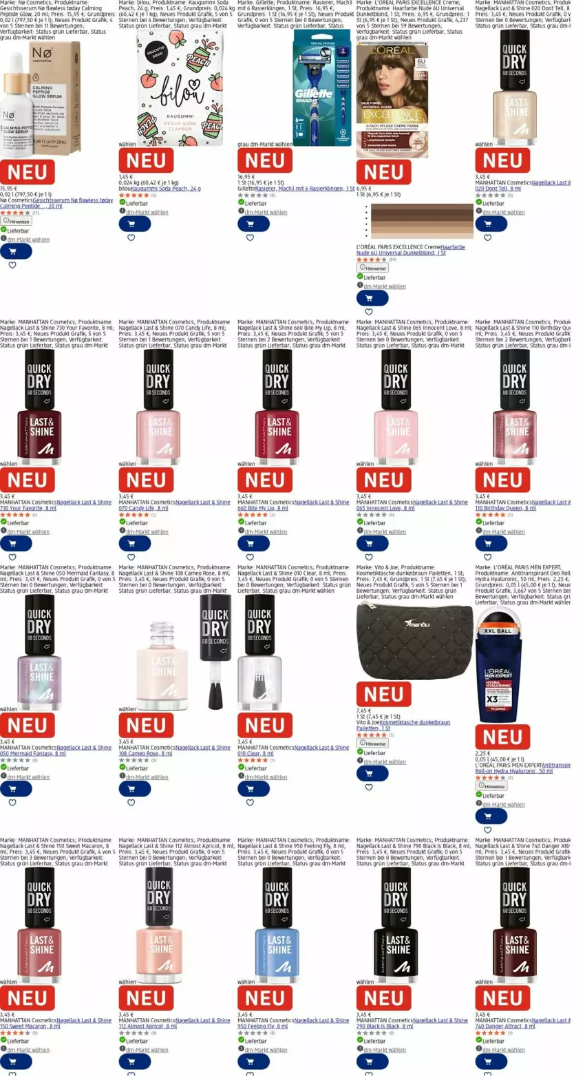 Aktueller Prospekt Dm Drogerie - Prospekte - von 15.09 bis 24.09.2025 - strona 12 - produkty: akku, Antitranspirant, ball, braun, creme, deo, eis, elle, fanta, gillette, hyaluron, Innocent, kaugummi, kosmetik, Kosmetiktasche, l'oreal, lack, mac, mach3, Nagellack, Palette, rasierer, Rasierklinge, rasierklingen, reis, roll-on, rum, Serum, Soda, Tasche, Ti, Yo