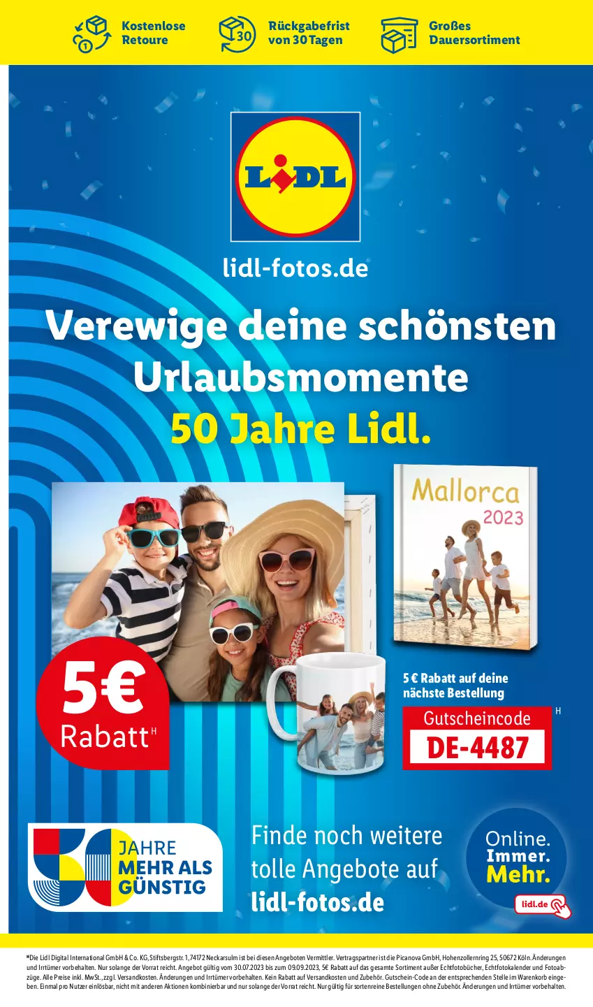 Aktueller Prospekt Lidl - August-Highlights im Onlineshop - von 01.08 bis 31.08.2023 - strona 21 - produkty: angebot, angebote, auer, eis, elle, ente, Fotokalender, gutschein, korb, ndk, reis, ring, Ti