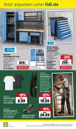 Gazetka promocyjna Lidl - August-Highlights im Onlineshop - Gazetka - ważna od 31.08 do 31.08.2023 - strona 4 - produkty: Bank, Bau, eis, Holz, hose, latte, Latzhose, LG, ndk, Parkside, Ria, rum, Schrank, schubladen, shirt, shirts, T-Shirt, Ti, Wandschrank, wasser, werkzeug, werkzeuge, ZTE