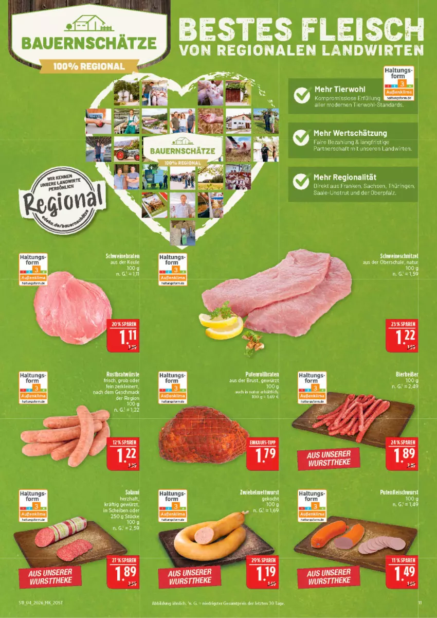 Aktueller Prospekt Marktkauf - Prospekt - von 18.01 bis 24.01.2026 - strona 11 - produkty: auer, Bau, Bauer, bier, eis, fleisch, fleischwurst, gewürz, mac, Mett, mettwurst, natur, pute, Putenfleisch, reis, ring, sac, Schal, Schale, tee, Ti, wurst, ZTE, zwiebel, zwiebelmettwurst