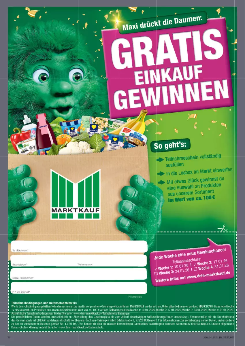 Aktueller Prospekt Marktkauf - Prospekt - von 18.01 bis 24.01.2026 - strona 30 - produkty: Astra, deka, eis, erde, gewinnspiel, Hausnummer, LG, ring, sac, Ti, WICK, Yo
