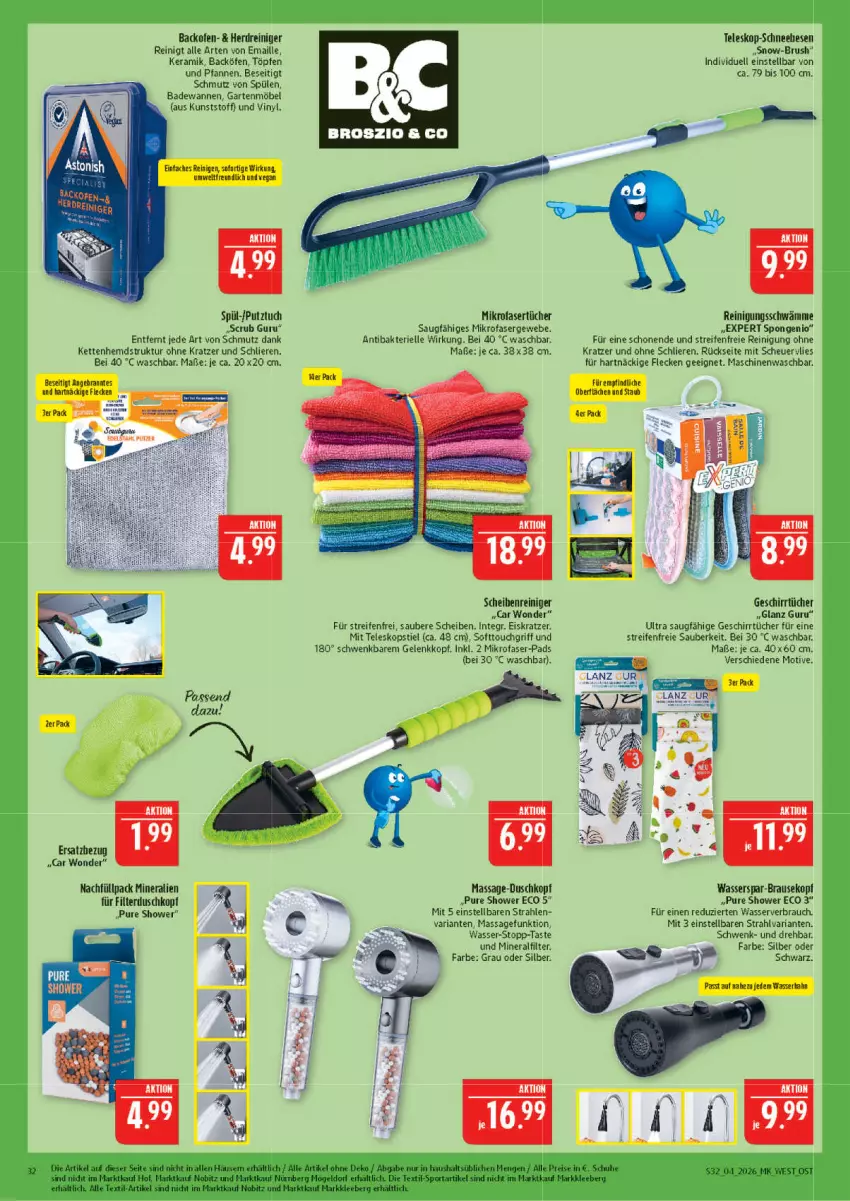 Aktueller Prospekt Marktkauf - Prospekt - von 18.01 bis 24.01.2026 - strona 32 - produkty: backofen, Bad, Badewanne, brause, eis, Eiskratzer, elle, Garten, gartenmöbel, gefu, geschirr, geschirrtücher, hemd, Heu, Kette, maille, mikrofaser, Mikrofasertücher, möbel, Ofen, pfanne, pfannen, Rauch, reifen, reiniger, Reinigung, reis, Ria, Scheibenreiniger, Schneebesen, schuhe, Sport, Spülen, Teleskop, teleskopstiel, Ti, tuc, tücher, und pfanne, Wanne, wasser