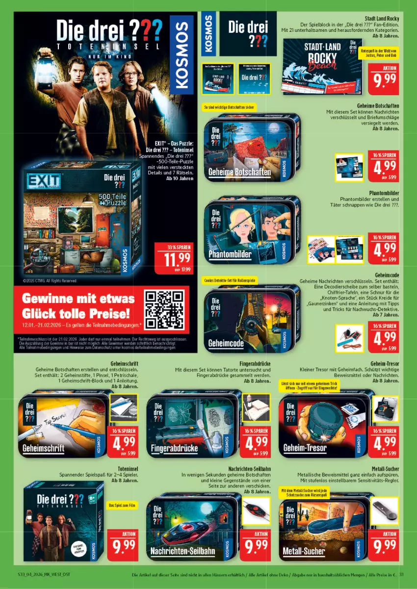 Aktueller Prospekt Marktkauf - Prospekt - von 18.01 bis 24.01.2026 - strona 33 - produkty: brie, eis, elle, erde, Kreide, leine, Pinsel, Puzzle, Schal, Schale, Spiele, stifte, tee, Ti, torte