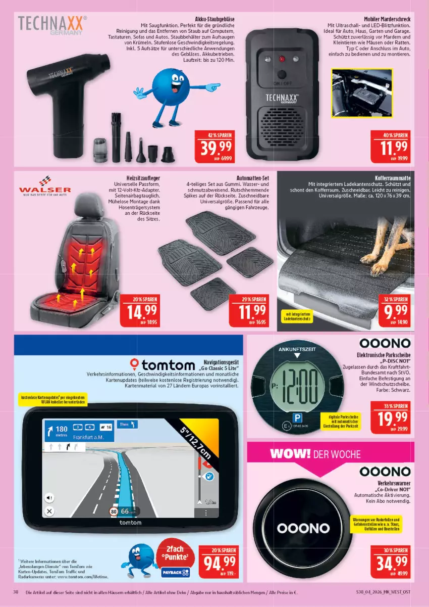 Aktueller Prospekt Marktkauf - Prospekt - von 18.01 bis 24.01.2026 - strona 38 - produkty: adapter, akku, aust, auto, Bau, Behälter, computer, deka, eis, Elektro, elle, Garten, hose, hosen, kamera, Kameras, koffer, kraft, LG, navigationsgerät, passend für alle, pute, Reinigung, reis, Ria, Schal, Sofa, Tastatur, Ti, Tiere, tisch, tomtom, wasser, Windschutz