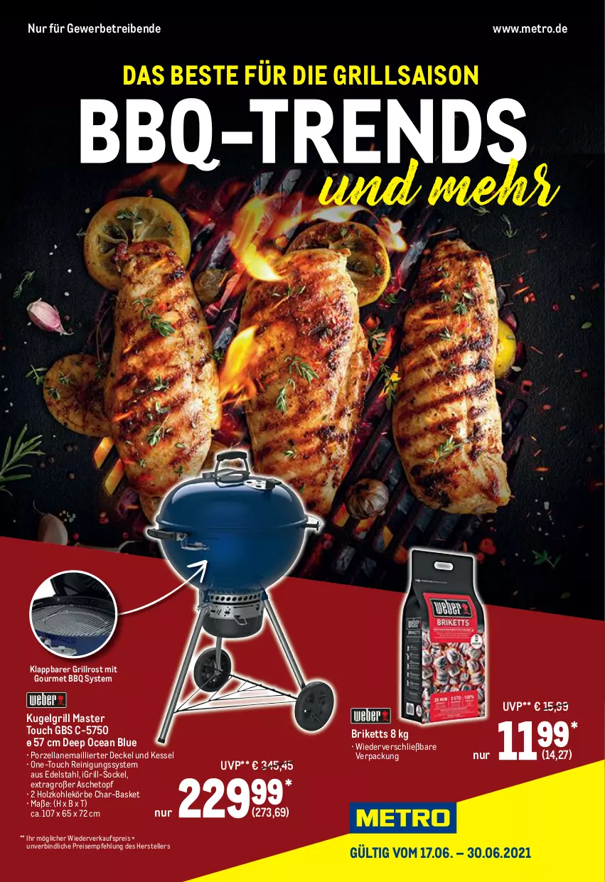 Aktueller Prospekt Metro - BBQ Spezial - von 17.06 bis 30.06.2021 - strona 1