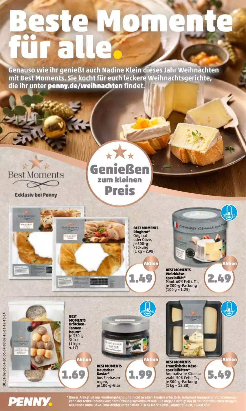 Aktueller Prospekt Penny - Prospekte - von 13.12 bis 18.12.2021 - strona 10 - produkty: brot, eis, erde, gin, Käse, leine, olive, reis, ring, Spezi, Ti, tisch, weichkäse