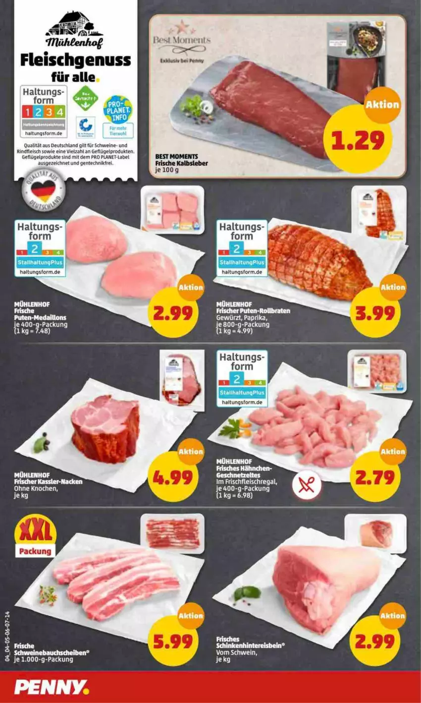 Aktueller Prospekt Penny - Prospekte - von 13.12 bis 18.12.2021 - strona 4 - produkty: eis, ente, fleisch, Geflügel, geflügelprodukte sind mit dem, geschnetzeltes, LG, medaillons, nuss, pute, reis, rind, rindfleisch, schinken, schwein, schweine, Ti, wein, weine, Zelt