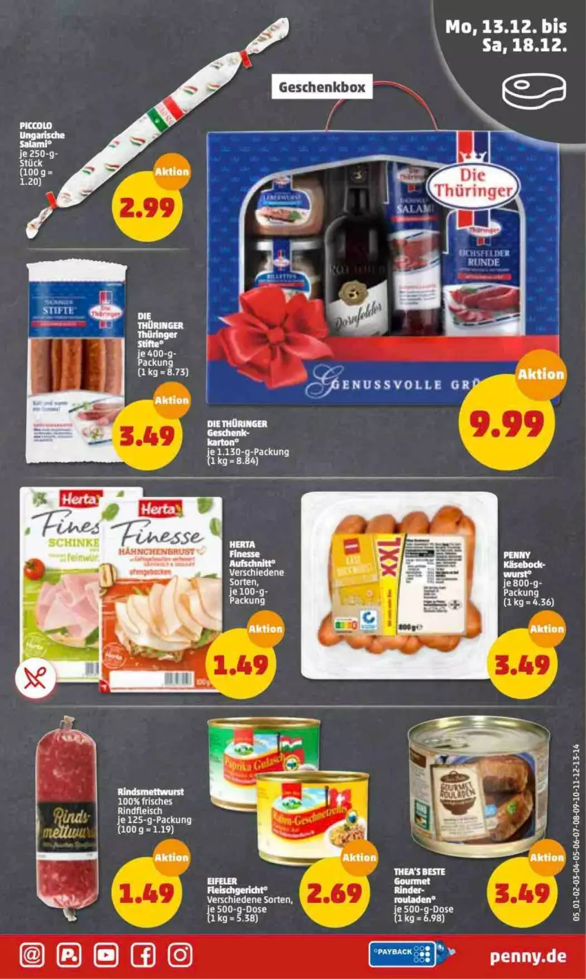 Aktueller Prospekt Penny - Prospekte - von 13.12 bis 18.12.2021 - strona 5 - produkty: aust, eis, fleisch, rouladen, Thea, Ti