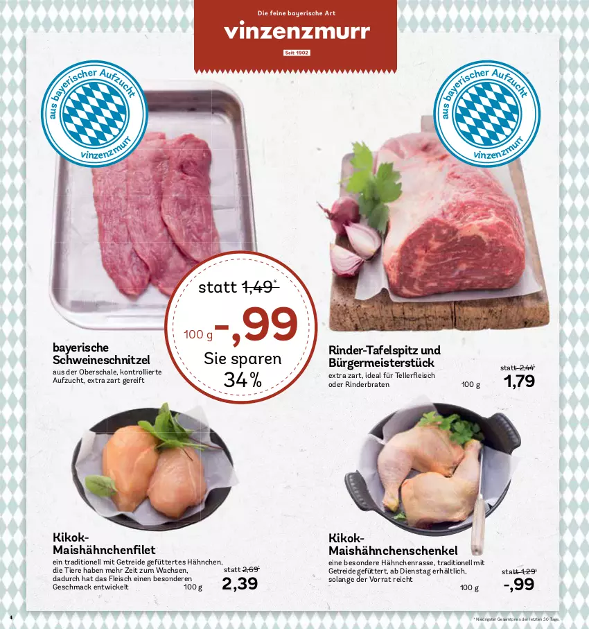 Aktueller Prospekt Aez - Prospekte - von 30.05 bis 03.06.2023 - strona 4 - produkty: braten, eis, elle, fleisch, Germ, hähnchenschenkel, henkel, mac, mais, Meister, reis, rind, rinder, rinderbraten, Schal, Schale, schenkel, schnitzel, schwein, schweine, schweineschnitzel, tafelspitz, teller, Ti, Tiere, trolli, wein, weine, WICK, ZTE