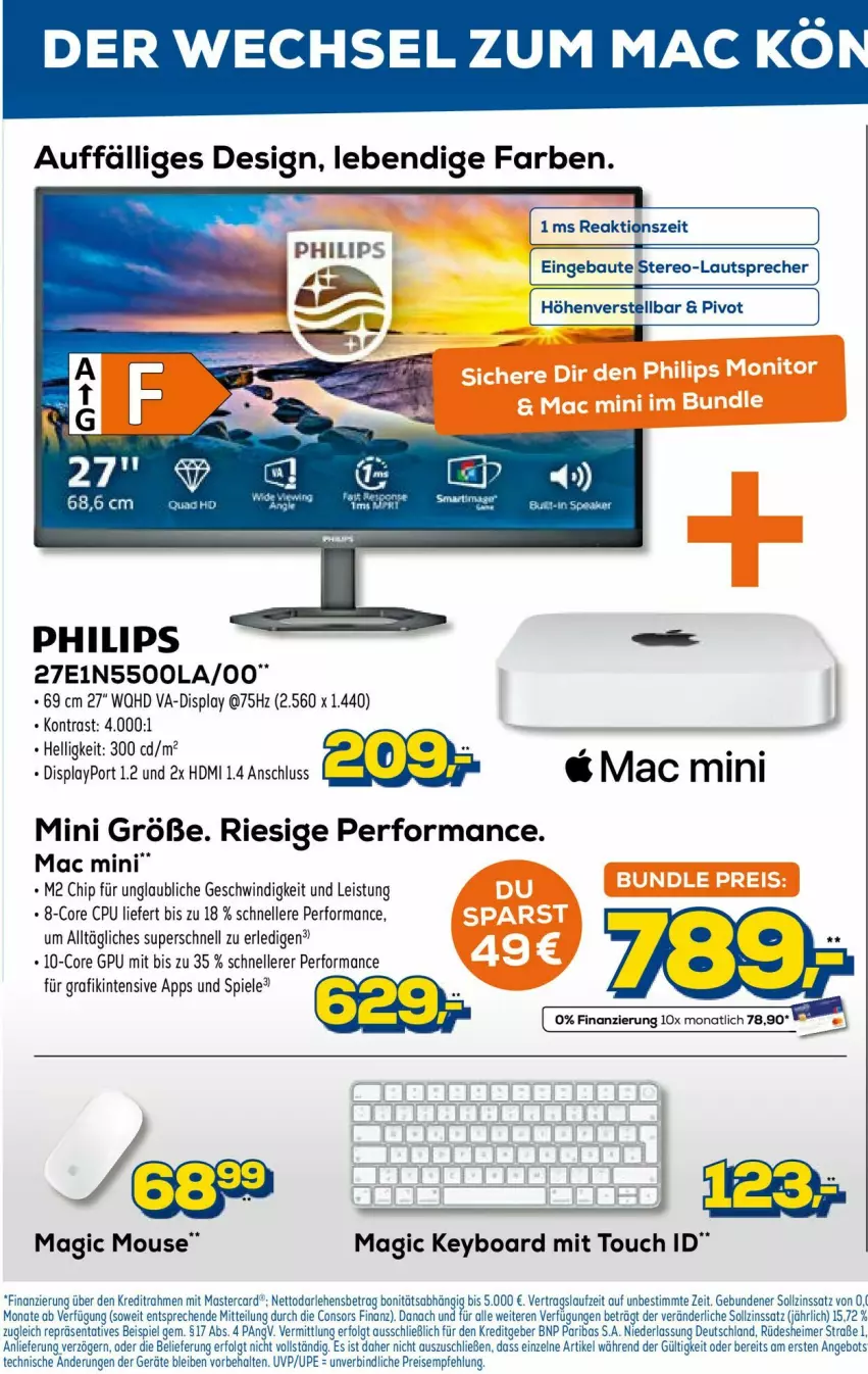 Aktueller Prospekt Euronics - Prospekte - von 05.04 bis 12.04.2023 - strona 13 - produkty: angebot, consors finanz, eimer, eis, elle, LG, mac, mastercard, Philips, reis, Spiele, Ti