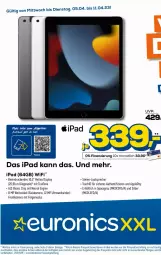 Gazetka promocyjna Euronics - Prospekte - Gazetka - ważna od 12.04 do 12.04.2023 - strona 1 - produkty: angebot, Apple, bio, eis, frontkamera, gin, ilag, ipad, K2, kamera, lautsprecher, LG, reis, Ti