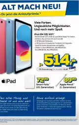 Gazetka promocyjna Euronics - Prospekte - Gazetka - ważna od 12.04 do 12.04.2023 - strona 4 - produkty: Apple, Apple Pencil, bio, eis, elle, erde, frontkamera, gutschein, Handy, ipad, kamera, leine, LG, mac, reis, ring, rum, tablet, Ti