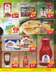 Gazetka promocyjna Netto Marken-Discount - Filial-Angebote - Gazetka - ważna od 04.06 do 04.06.2022 - strona 11 - produkty: aioli, angebot, apostels, arla, arla buko, bestpreis, brot, Buko, burger, develey, eis, feinkost, frischkäse, gin, heinz, Käse, ketchup, knoblauch, marinade, pizza, reis, sauce, saucen, sour cream, spareribs, Ti, zaziki, ZTE