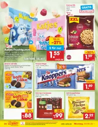 Gazetka promocyjna Netto Marken-Discount - Filial-Angebote - Gazetka - ważna od 04.06 do 04.06.2022 - strona 24 - produkty: bestpreis, eis, erdnüsse, frucht, fruchtgummi, griesson, kakao, katjes, knoppers, Knusperflocken, mit frucht, ndk, nuss, reis, riegel, ritter, ritter sport, schoko, schokolade, schokoladen, Sport, Ti, Tiere