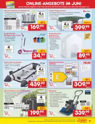 Gazetka promocyjna Netto Marken-Discount - Filial-Angebote - Gazetka - ważna od 04.06 do 04.06.2022 - strona 33 - produkty: angebot, angebote, auer, Bau, Bauer, beleuchtung, eis, Garten, gartenmöbel, gefrierkombination, gin, HP, Kaufmanns, latte, led-beleuchtung, LG, magazin, möbel, pflaster, reis, Ria, Roller, rwe, schlauch, scooter, Sport, Ti, tisch, Trampolin, wasser, werkzeug, werkzeuge, ZTE