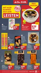 Gazetka promocyjna Aldi Nord - Von Montag - Gazetka - ważna od 02.09 do 02.09.2023 - strona 23 - produkty: abis, aldi, aprikose, aprikosen, aufstrich, baguette, brot, brotaufstrich, eis, erbsen, Fladenbrot, fleisch, früchte, gin, hummus, kichererbsen, knoblauch, reis, salat, sauce, sesam, Sucuk, Ti, Trockenfrüchte, wurst, ZTE