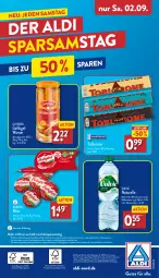 Gazetka promocyjna Aldi Nord - Von Montag - Gazetka - ważna od 02.09 do 02.09.2023 - strona 34 - produkty: aldi, Alwa, auto, babybel, elle, flasche, Geflügel, gin, gutfried, magazin, mineralwasser, natur, natürliches mineralwasser, papier, rel, telefon, teller, Ti, toblerone, volvic, wasser, wiener, ZTE