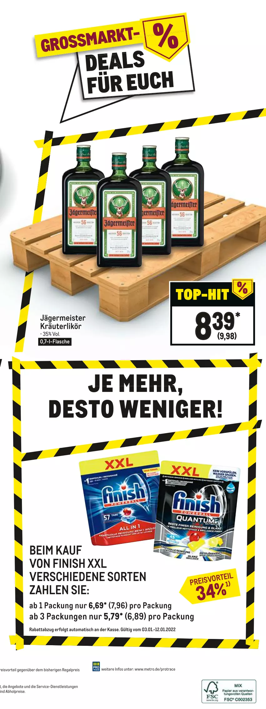 Aktueller Prospekt Metro - Food - von 03.01 bis 12.01.2022 - strona 31 - produkty: abholpreise, almighur, almighurt, angebot, angebote, aqua, auto, Becher, eis, filet, Finish, flasche, Germ, getränk, getränke, ilag, jägermeister, kräuter, kräuterlikör, lachs, lachsfilet, LG, likör, Meister, Metro, metro gastro, Palette, preisvorteil, Rauch, regal, reis, rezept, rezepte, rwe, Ti, tisch