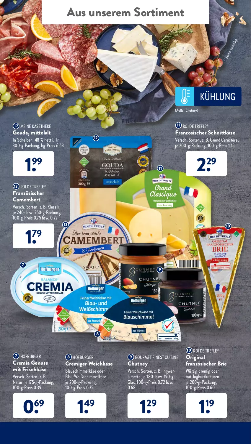 Aktueller Prospekt AldiSud - ALDI Aktuell - von 28.02 bis 05.03.2022 - strona 43 - produkty: auer, brie, burger, camembert, caractère, eis, frischkäse, gin, gouda, ingwer, joghur, joghurt, Käse, käsetheke, limette, Mett, natur, nuss, reis, schnittkäse, Ti, weichkäse