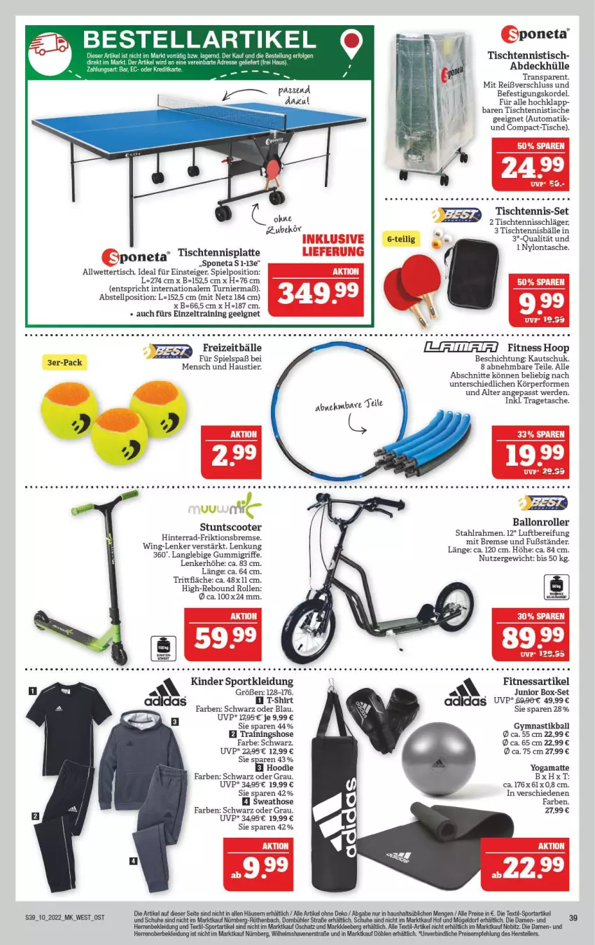 Aktueller Prospekt Marktkauf - Prospekt - von 06.03 bis 12.03.2022 - strona 39 - produkty: asti, aust, auto, ball, eis, elle, erde, hose, Kinder, kleid, Kleidung, latte, reis, Roller, schuhe, scooter, shirt, Sport, Stier, Sweathose, Tasche, tee, teller, Ti, tisch, tragetasche, Trainingshose, Yo, Zelt