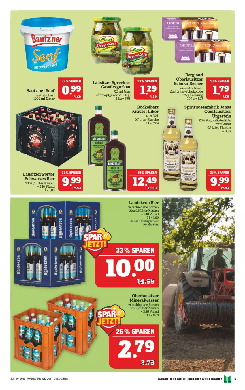 Aktueller Prospekt Marktkauf - Prospekt - von 06.03 bis 12.03.2022 - strona 5 - produkty: Alwa, Bau, Becher, bier, eimer, flasche, gewürz, Gewürzgurke, gewürzgurken, gurke, gurken, kräuter, kräuterlikör, likör, mineralwasser, sac, schoko, schokolade, senf, spirituosen, Ti, wasser