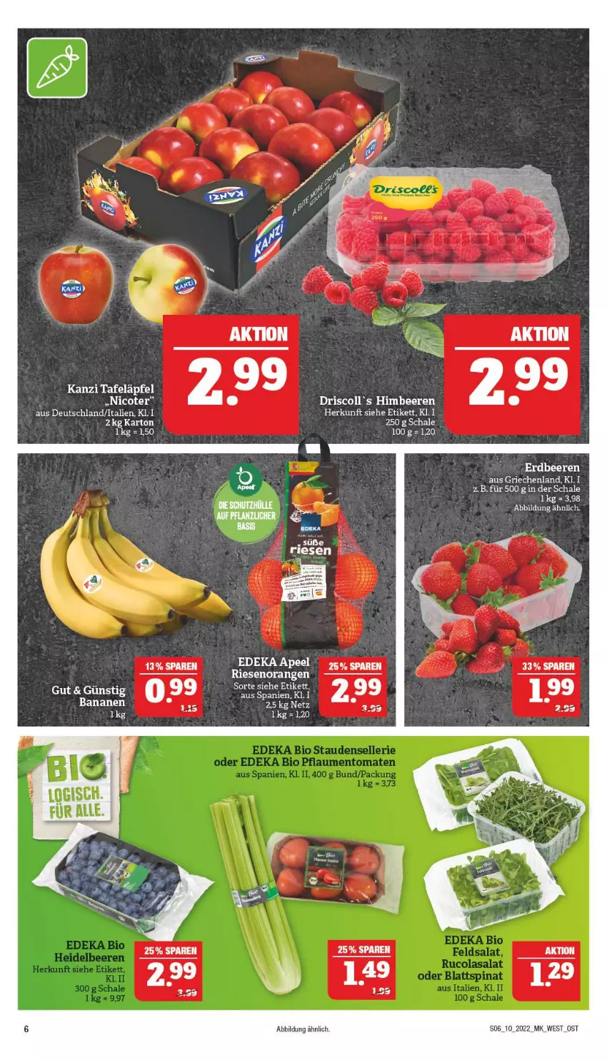 Aktueller Prospekt Marktkauf - Prospekt - von 06.03 bis 12.03.2022 - strona 6 - produkty: aeg, banane, bananen, beere, beeren, eis, himbeer, himbeere, himbeeren, orange, orangen, tafeläpfel, Ti