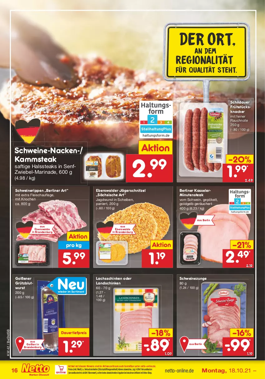 Aktueller Prospekt Netto Marken-Discount - Filial Angebote - von 18.10 bis 23.10.2021 - strona 16