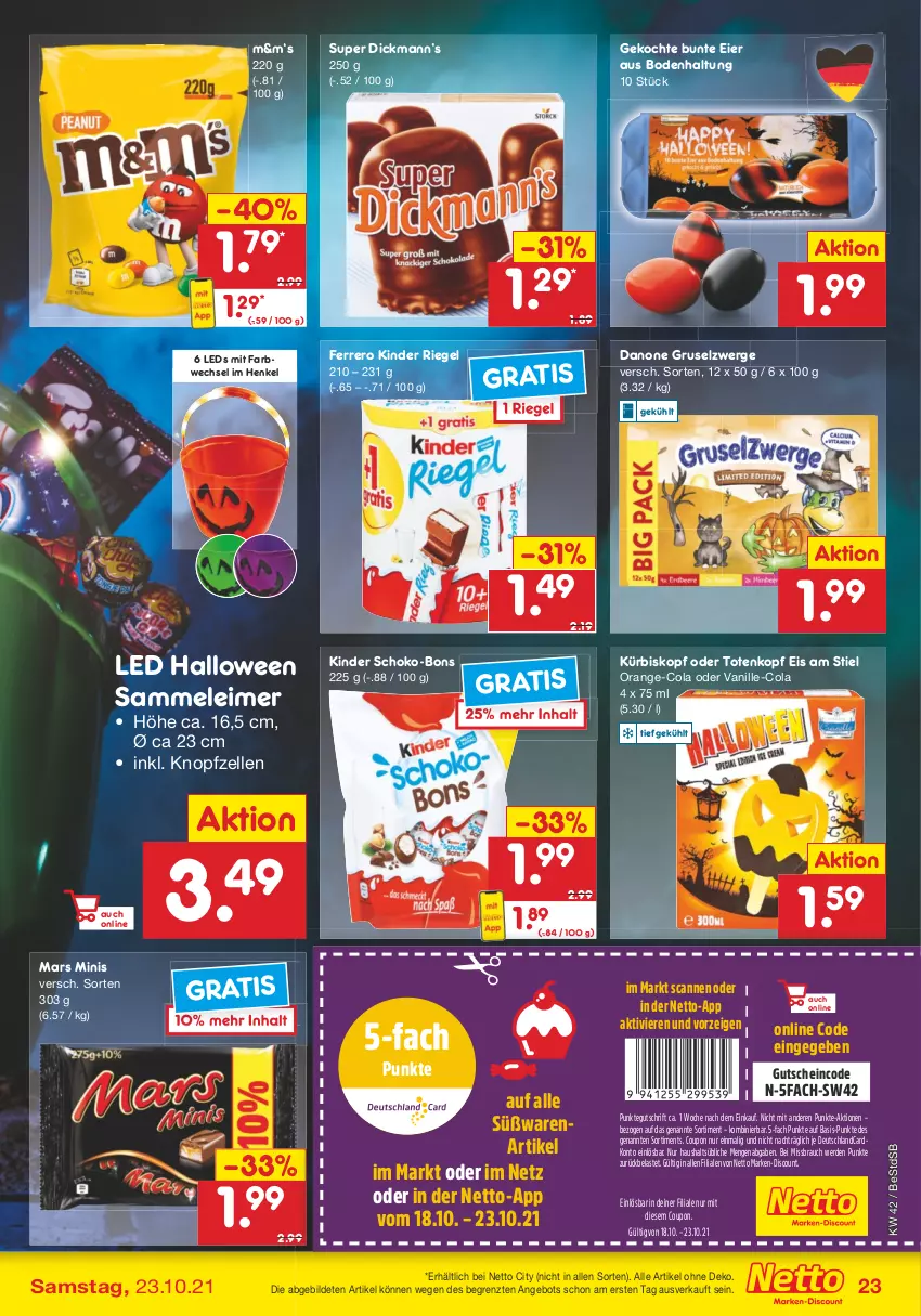 Aktueller Prospekt Netto Marken-Discount - Filial Angebote - von 18.10 bis 23.10.2021 - strona 23