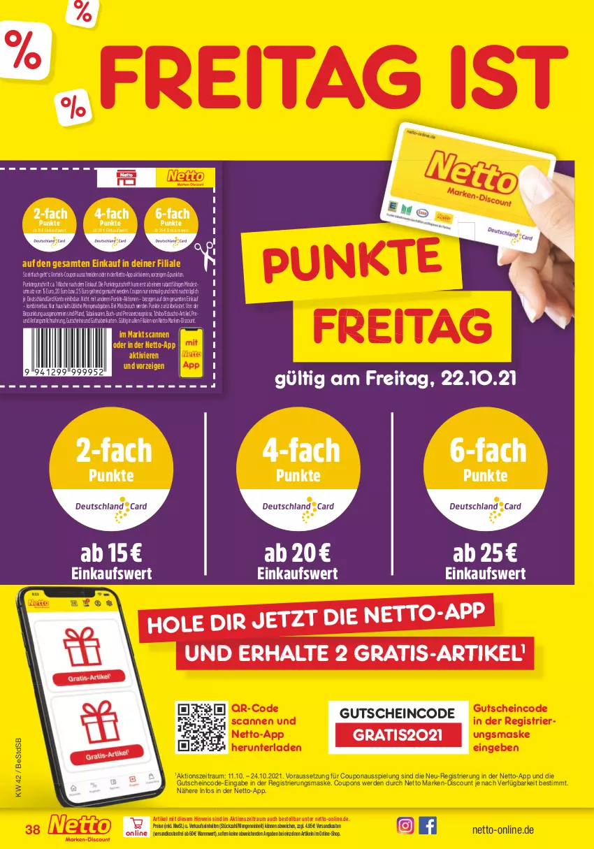 Aktueller Prospekt Netto Marken-Discount - Filial Angebote - von 18.10 bis 23.10.2021 - strona 38