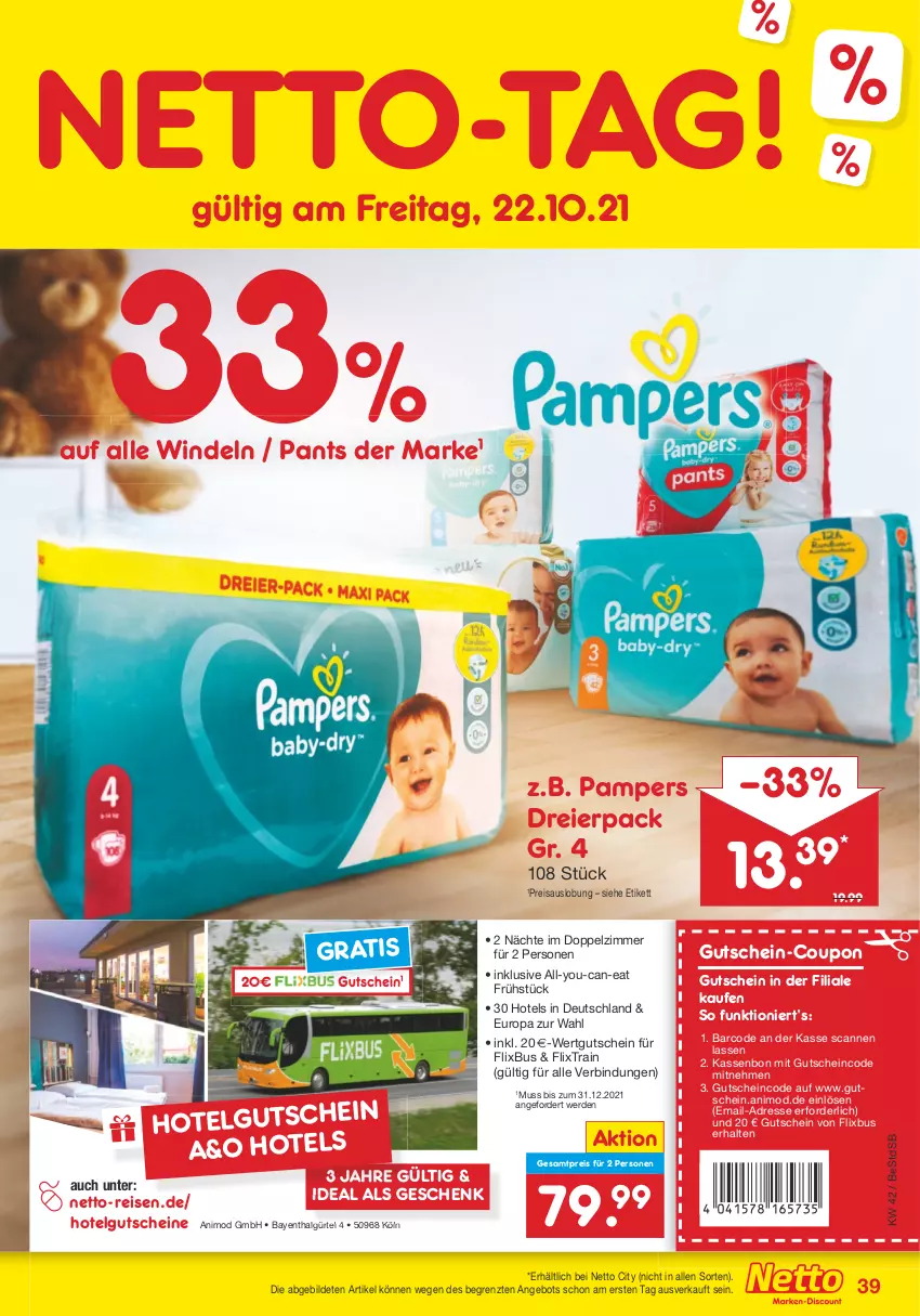 Aktueller Prospekt Netto Marken-Discount - Filial Angebote - von 18.10 bis 23.10.2021 - strona 39