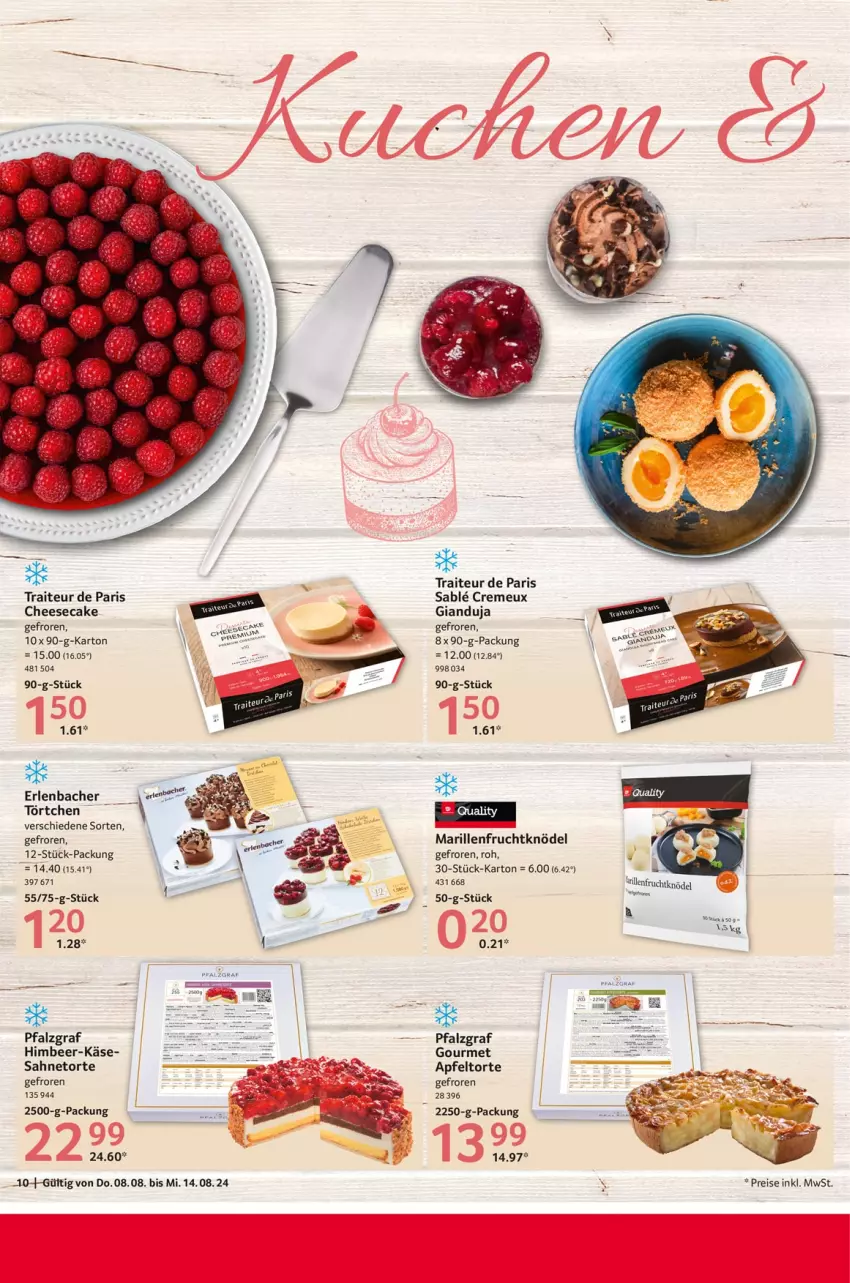 Aktueller Prospekt Selgros - Food - von 08.08 bis 14.08.2024 - strona 10 - produkty: apfel, cheesecake, creme, eis, frucht, himbeer, Käse, Knödel, reis, sahne, Ti, Törtchen, torte