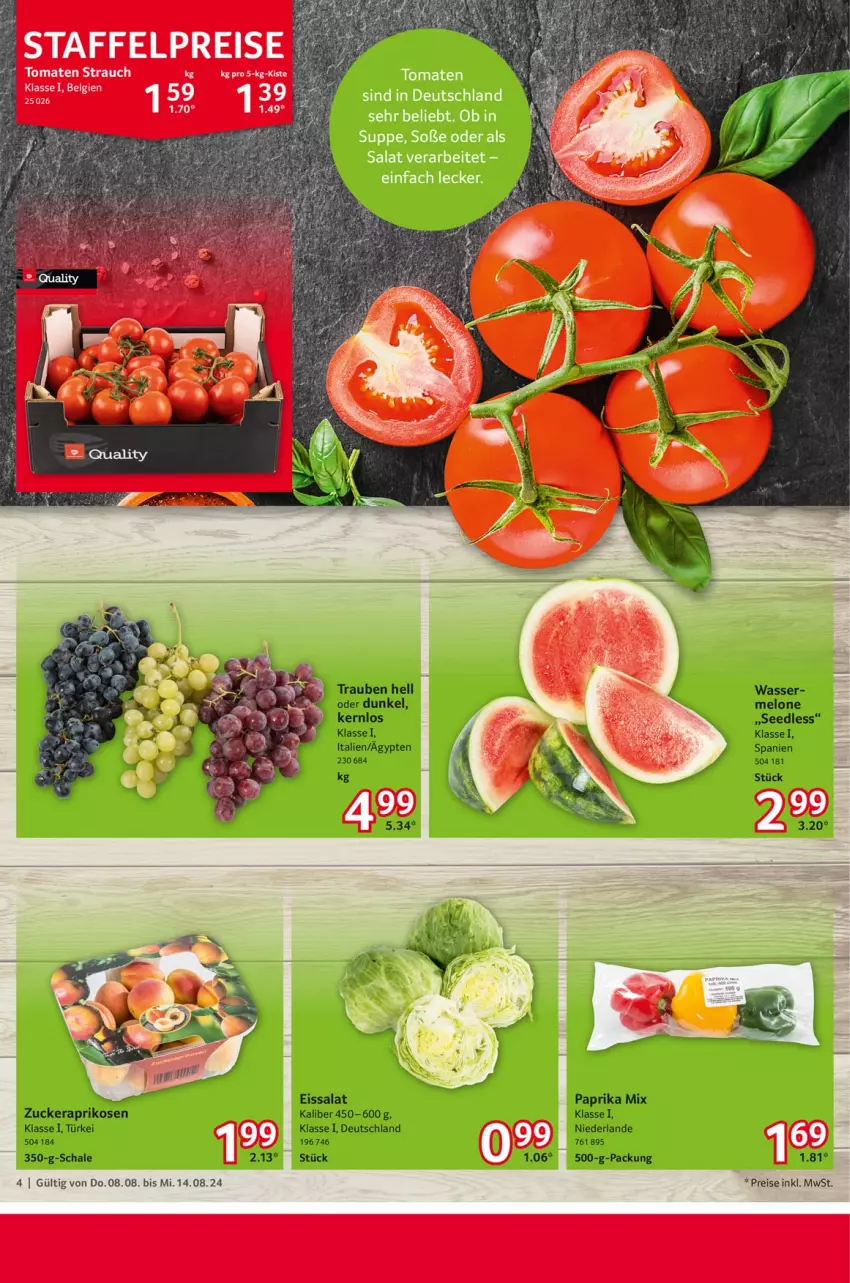 Aktueller Prospekt Selgros - Food - von 08.08 bis 14.08.2024 - strona 4 - produkty: eis, reis, salat, Soße, suppe, Ti, tomate, tomaten