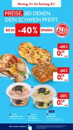 Gazetka promocyjna AldiSud - ALDI Aktuell - Gazetka - ważna od 08.01 do 08.01.2022 - strona 8 - produkty: aldi, alle artikel ohne dekoration, aufstrich, backofen, bacon, brot, brotaufstrich, brötchen, chia, dekoration, eis, Käse, Meister, Ofen, reis, schwein, Ti, wein, ZTE