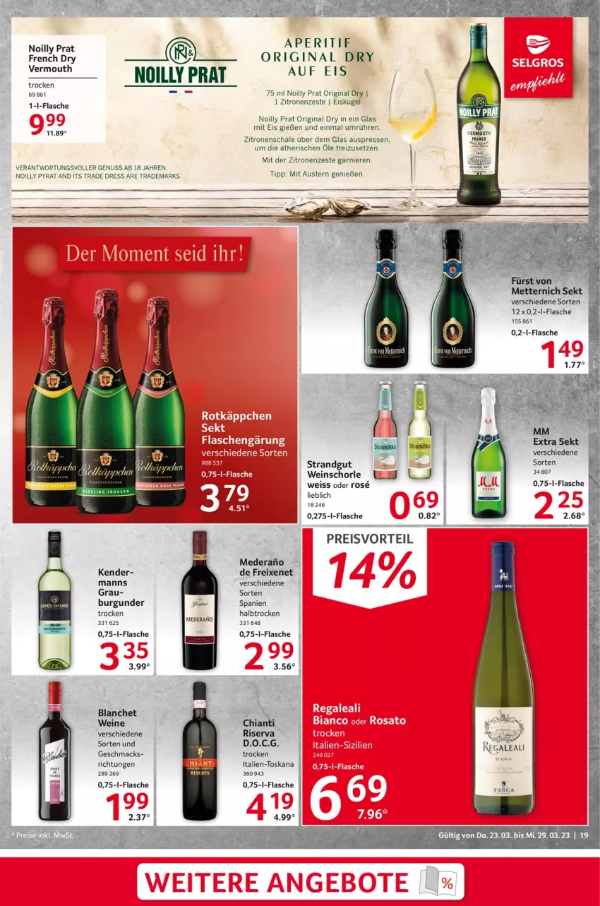 Aktueller Prospekt Selgros - Food - von 23.03 bis 29.03.2023 - strona 19 - produkty: aperitif, aust, Austern, bio, burgunder, chia, eis, flasche, freixenet, garnier, gin, Kugel, LG, mac, Mett, metternich, nuss, preisvorteil, reis, riserva, Schal, Schale, sekt, Ti, wein, weine, zitrone, zitronen