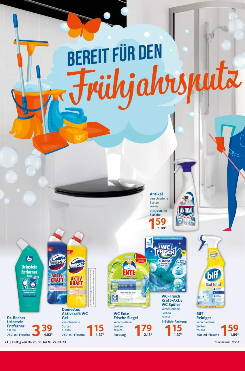 Aktueller Prospekt Selgros - Food - von 23.03 bis 29.03.2023 - strona 24 - produkty: Becher, biff, domestos, eis, ente, flasche, kraft, reiniger, reis, Ti, wc ente