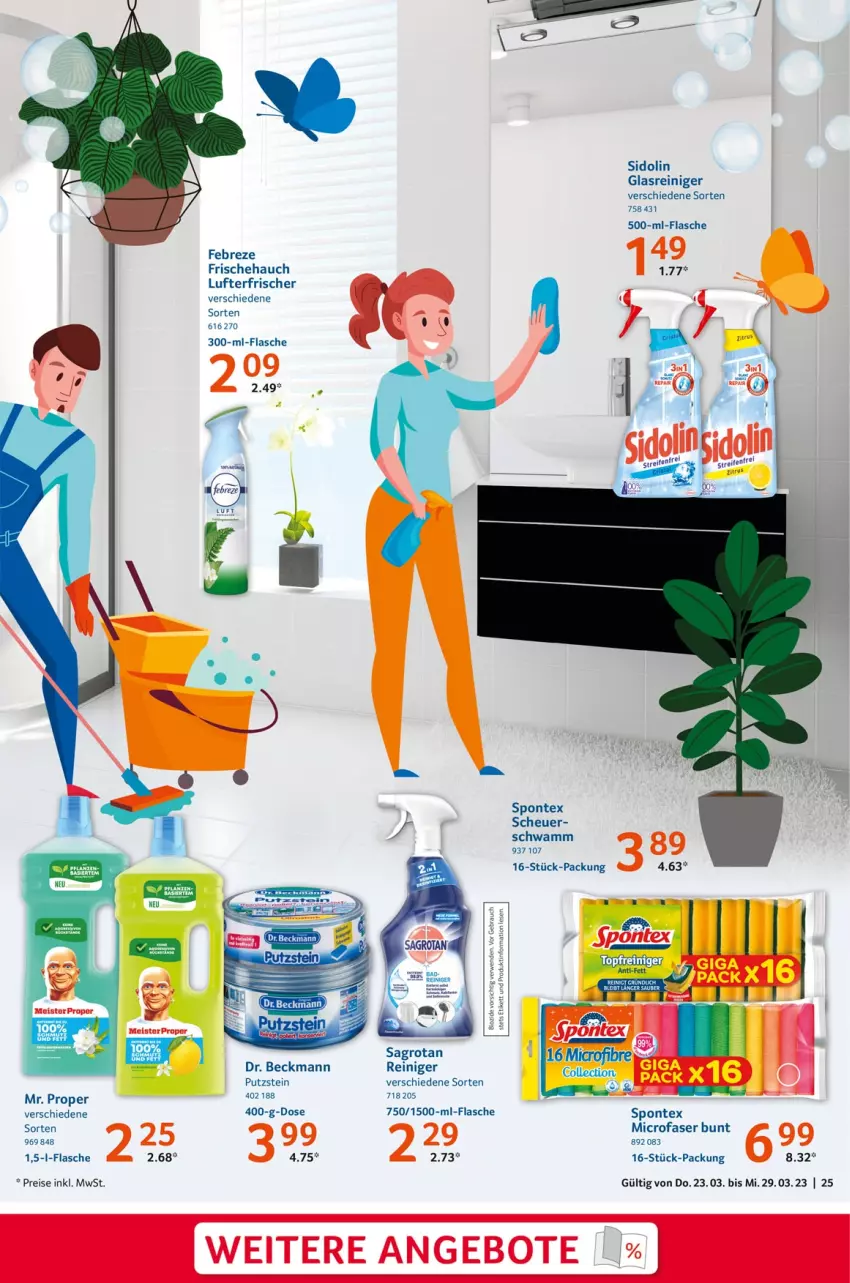 Aktueller Prospekt Selgros - Food - von 23.03 bis 29.03.2023 - strona 25 - produkty: angebot, angebote, Bad, Dr. Beckmann, eis, febreze, flasche, Glasreiniger, Heu, lufterfrischer, reiniger, reis, sagrotan, schwamm, sidolin, spontex, Ti