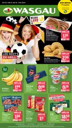 Gazetka promocyjna Wasgau - Gazetka - ważna od 15.06 do 15.06.2024 - strona 1 - produkty: almighur, almighurt, angebot, angebote, auer, banane, bananen, barilla, Becher, bio, bio-bananen, bitburger, bratwurst, Brei, brot, burger, chips, crunchips, ehrmann, ehrmann almighurt, eis, elle, flasche, fleisch, für grill und pfanne, grill, grill und pfanne, grillbratwurst, hirtenkäse, Käse, kräuter, kräutern, lorenz, mw-flasche, Ofen, olive, oliven, pasta, pfanne, pizza, reis, rezept, schwein, schweine, schweinefleisch, Spezi, steinofen, Ti, und pfanne, wagner, wein, weine, Weizenbrot, wurst