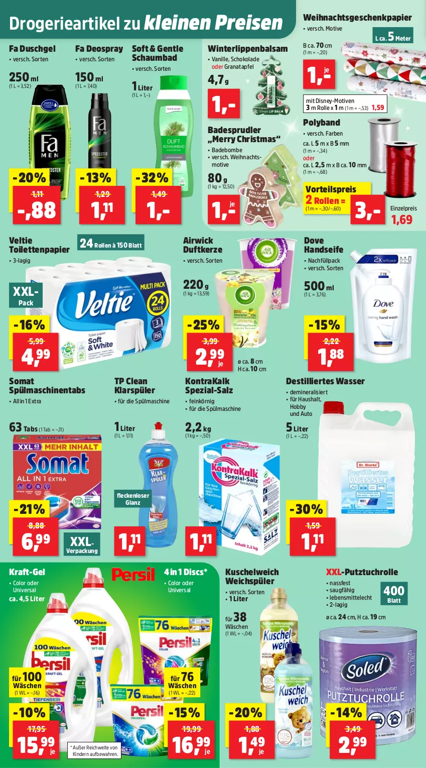Aktueller Prospekt Thomas Philipps - von 20.10 bis 25.10.2025 - strona 12 - produkty: airwick, apfel, auto, Bad, balsam, deo, deospray, disney, dove, Duftkerze, duschgel, eis, fa duschgel, Geschenkpapier, grana, granatapfel, Handseife, Hobby, kerze, Kinder, klarspüler, kraft, Kuschelweich, lebensmittel, leine, Lippenbalsam, papier, Rana, reis, salz, schaumbad, schoko, schokolade, Seife, somat, Spezi, Ti, toilettenpapier, tuc, vanille, vorteilspreis, wasser, weichspüler, WICK