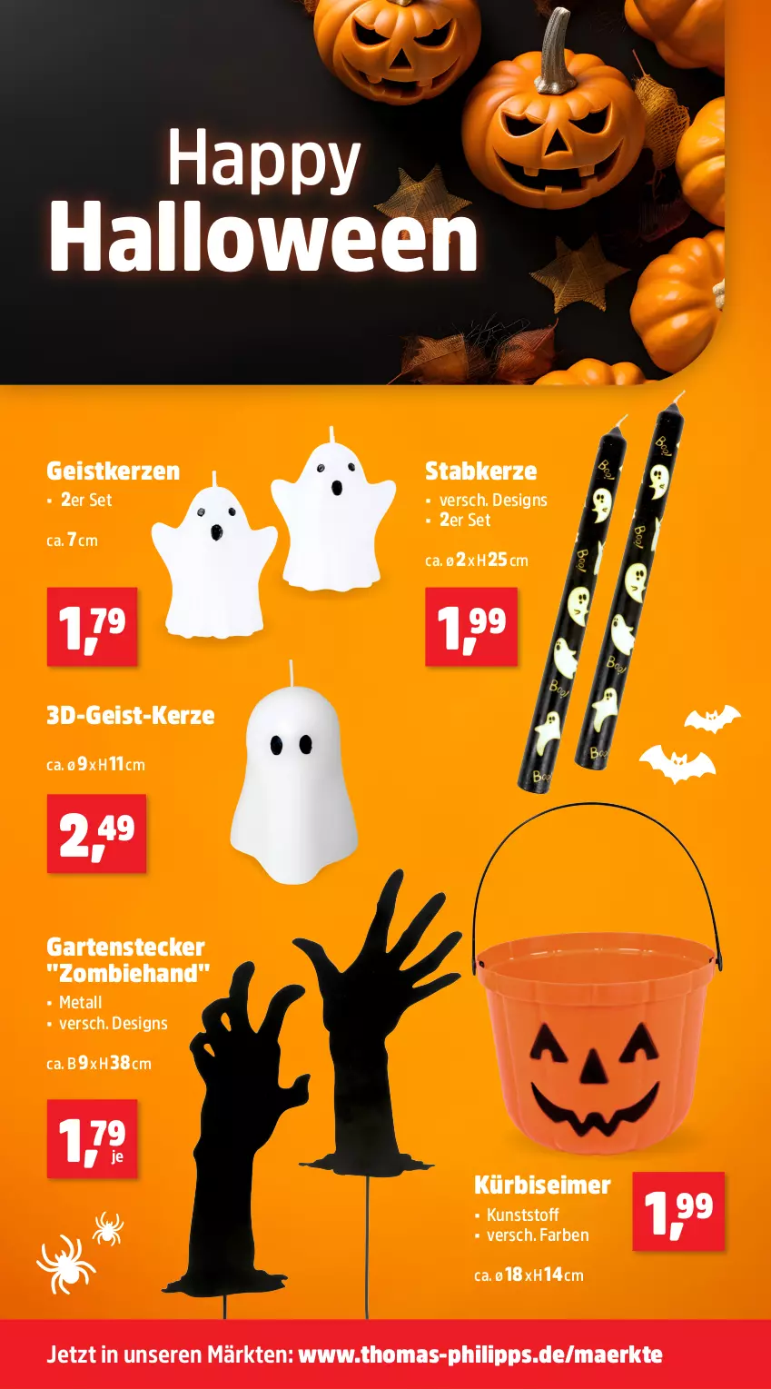 Aktueller Prospekt Thomas Philipps - von 20.10 bis 25.10.2025 - strona 3 - produkty: eimer, eis, Garten, kerze, Kürbis, Stabkerze