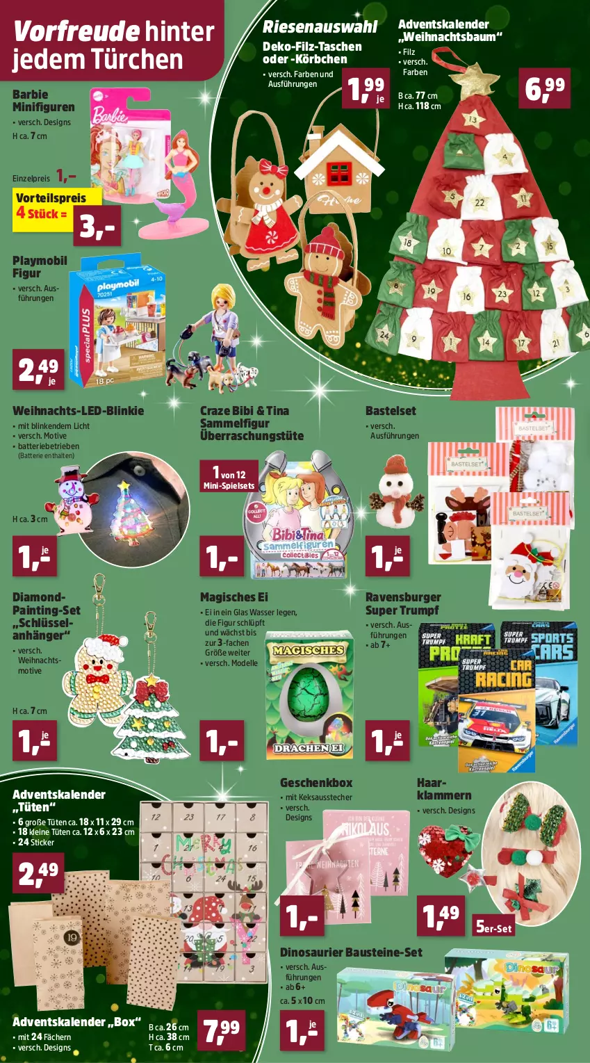 Aktueller Prospekt Thomas Philipps - von 20.10 bis 25.10.2025 - strona 4 - produkty: Adventskalender, Anhänger, Ausstecher, aust, Barbie, batterie, Bau, burger, dell, eis, Elan, elle, Geschenkbox, keks, Klammern, Körbchen, lamm, leine, Mode, playmobil, ravensburger, reis, rum, Tasche, taschen, Ti, Tüte, vorteilspreis, wasser, Weihnachtsbaum