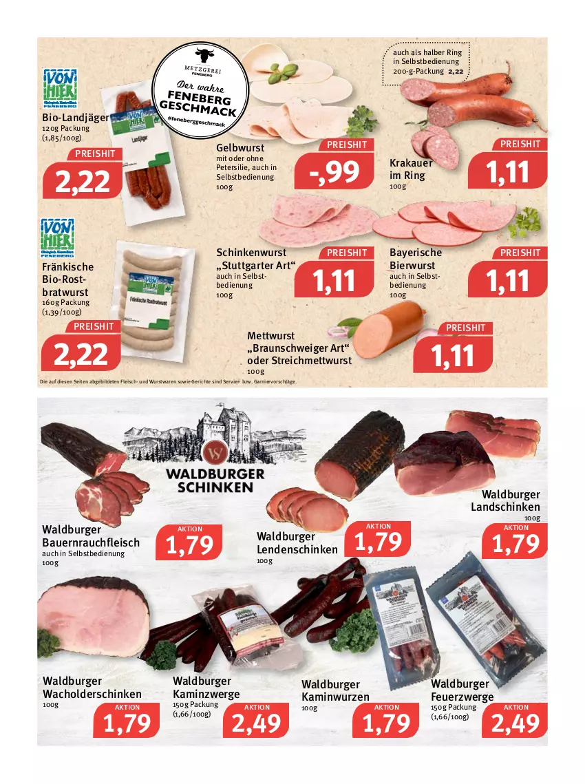 Aktueller Prospekt Feneberg - Prospekte - von 28.04 bis 30.04.2022 - strona 4 - produkty: auer, Bau, Bauer, bier, bio, bratwurst, braun, burger, eis, fleisch, garnier, Kamin, Kaminwurz, krakauer, landjäger, landschinken, Mett, mettwurst, petersilie, Rauch, reis, ring, rostbratwurst, schinken, schinkenwurst, Ti, wurst