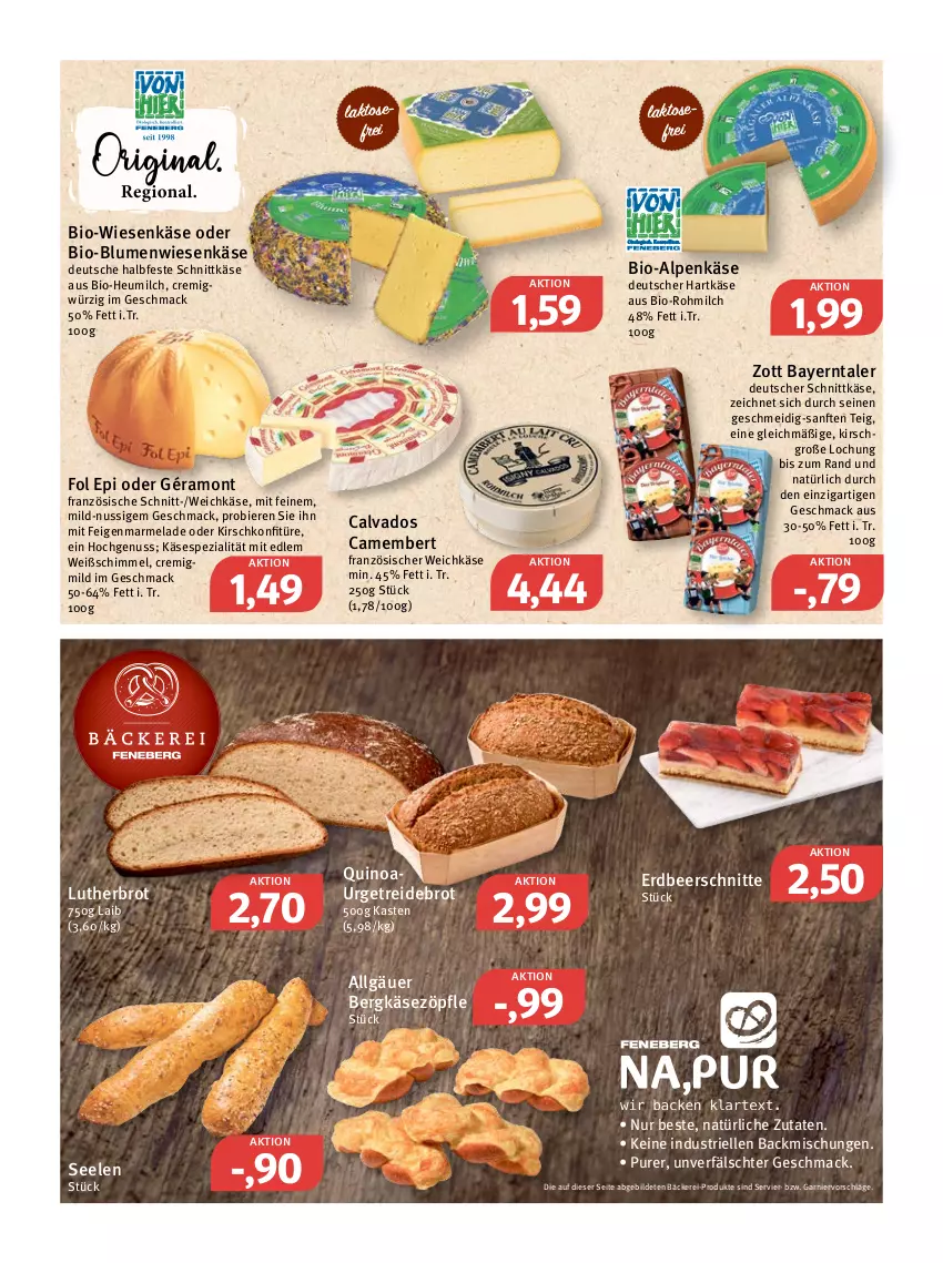 Aktueller Prospekt Feneberg - Prospekte - von 28.04 bis 30.04.2022 - strona 5 - produkty: backmischung, Backmischungen, Bergkäse, bier, Biere, bio, blume, blumen, brot, camembert, deutscher schnittkäse, elle, Feigen, fol epi, französischer weichkäse, garnier, géramont, hartkäse, Heu, heumilch, Käse, kirsch, konfitüre, LG, mac, marmelade, milch, nuss, quinoa, schnittkäse, Spezi, Ti, weichkäse, zott